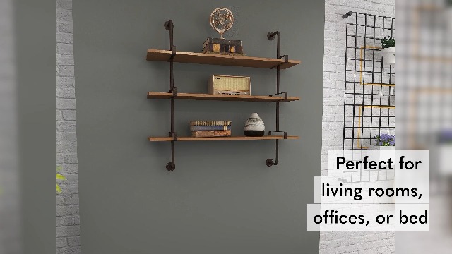 Amazon.com: Deco 79 Wood Wall Shelf with Metal Brackets, 38